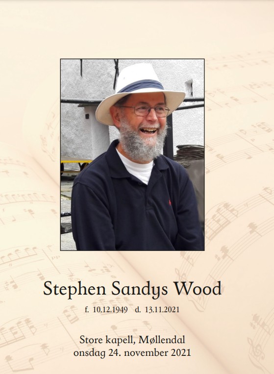 Gravferdshefte Stephen Sandys Wood