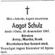 Dødsannonse Aagot Schulz