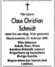 Dødsannonse Claus Christian Schmidt