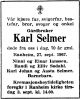 Dødsannonse Karl Andreas Selmer