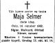 Dødsannonse Maja Selmer