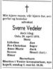 Dødsannonse Sverre Vedeler