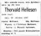 Dødsannonse Thorvald Hellesen