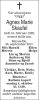 Dødsannonse Agnes Marie Skaufel