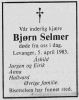 Dødsannonse Bjørn Selmer