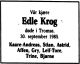 Dødsannonse Edle Krog