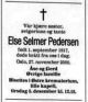 Dødsannonse Else Selmer Pedersen