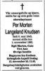 Dødsannonse Per Morten Langeland Knudsen