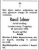 Dødsannonse Randi Selmer