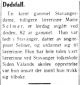 Dødsmelding Anne Marie Sophie Selmer
